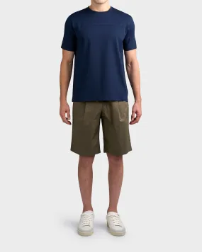 Army Green Cotton Poplin Shorts