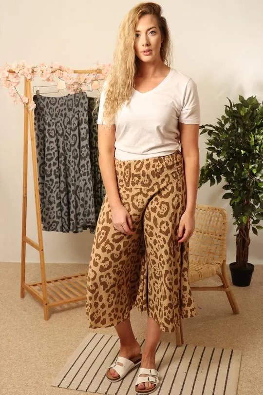CAMEL LEOPARD CULOTTES