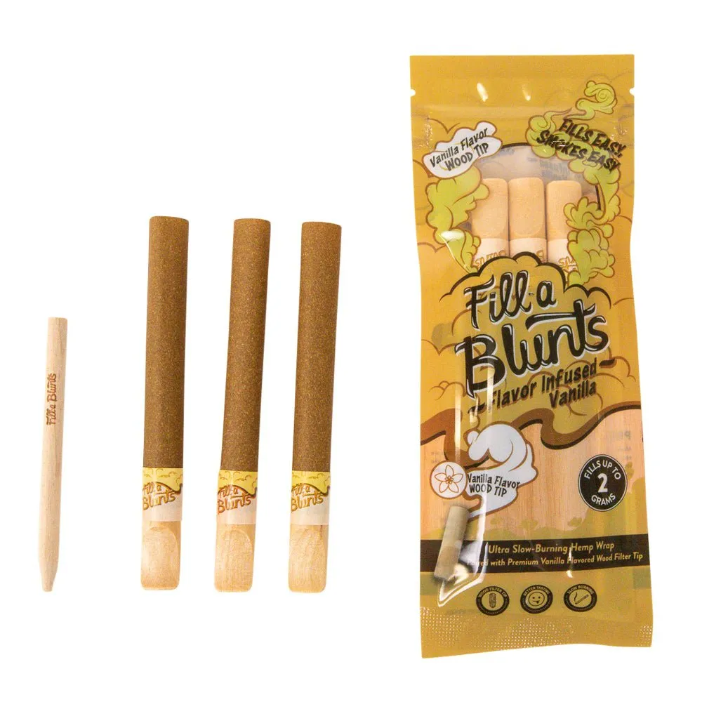 DaySavers Fill-A-Blunts Pre-Rolled Blunt Tubes w/ Wood Tips - Pack of 3