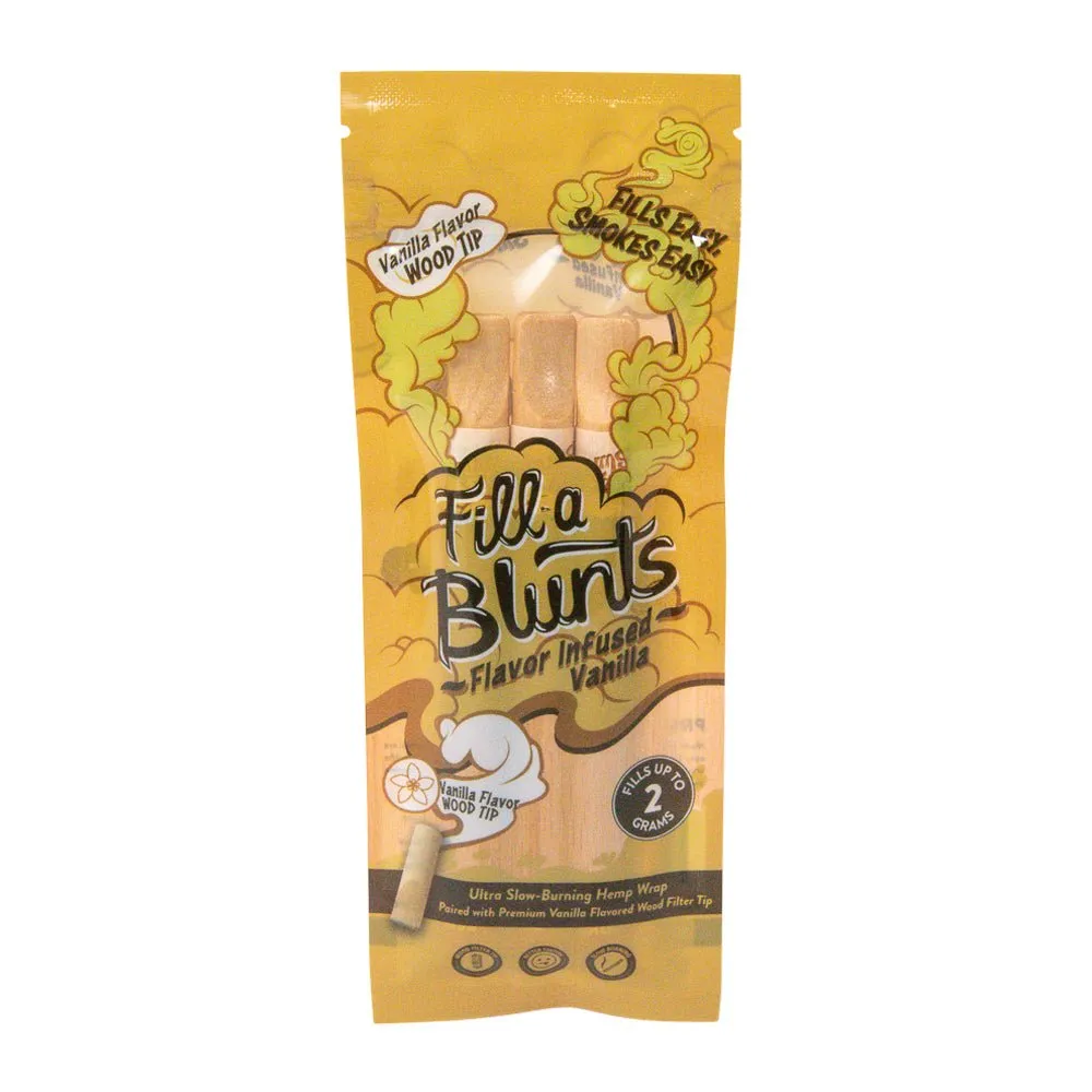 DaySavers Fill-A-Blunts Pre-Rolled Blunt Tubes w/ Wood Tips - Pack of 3