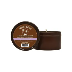 Earthly Body Hemp Seed 3 In 1 Massage Candle - Lavender 6 Oz