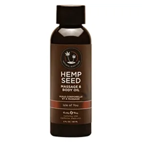 Earthly Body Hemp Seed Massage Oil Isle Of You