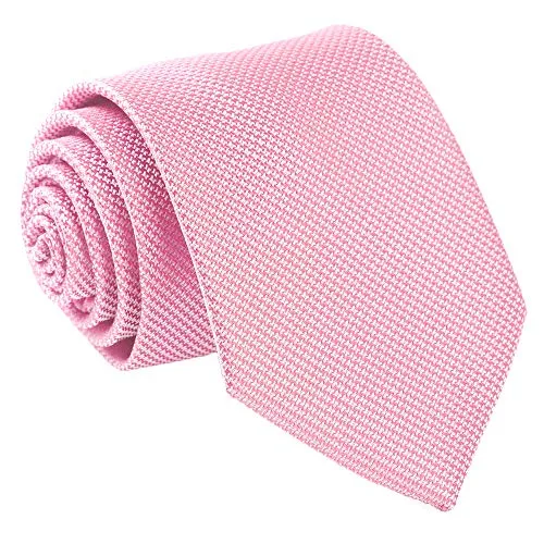 fortunatever Mens Solid Neckties,Rosy Pink Ties For Men Gift Box,58"×3.35"