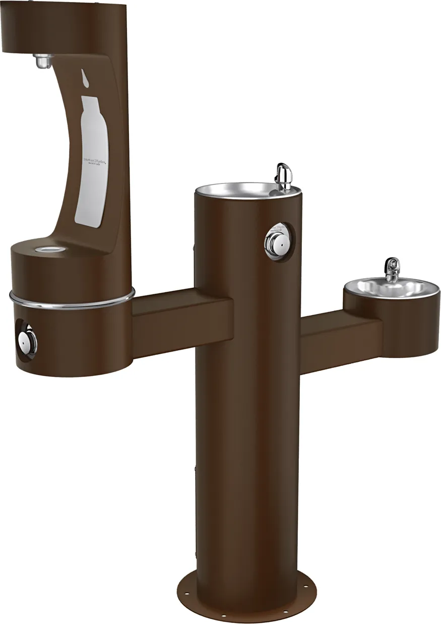 Halsey Taylor 4430BF1M | Freestanding Tri-level Bottle Filling Station | Filterless, Non-refrigerated