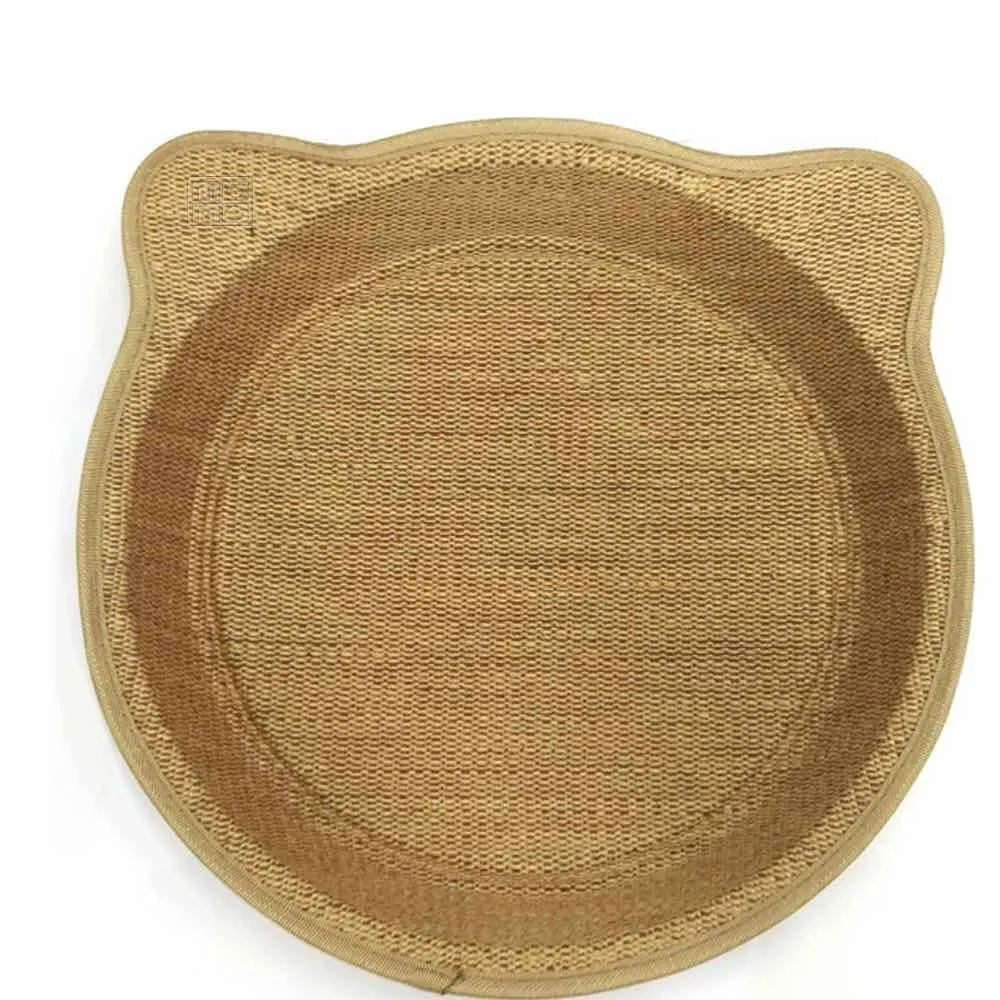 Marukan Cat Shape Hemp Scratching Tray For Cats